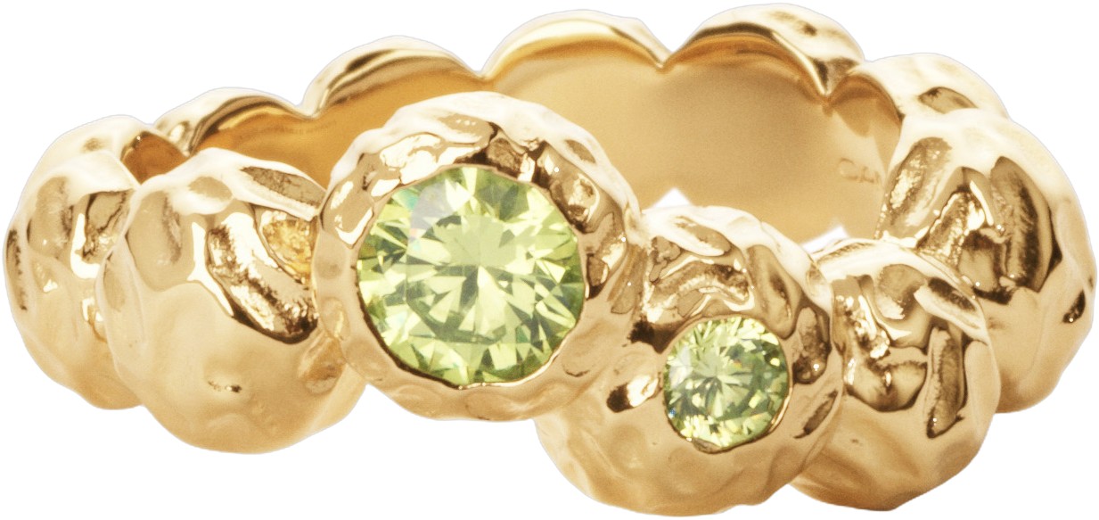 Large Wavy Dots Ring