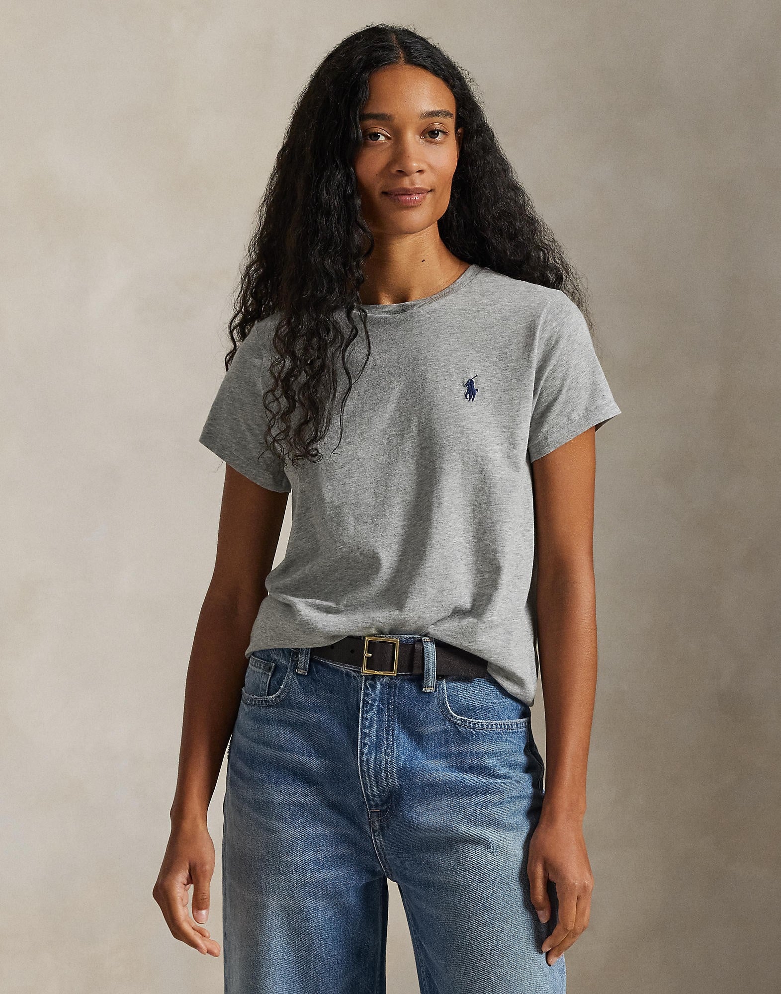 Classic Fit Cotton Jersey Crewneck Tee - Køb til DKK 435 - Spar 40%
