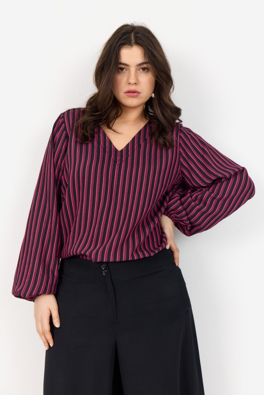 Curvy Wanichole 1 Bluse Bordeaux