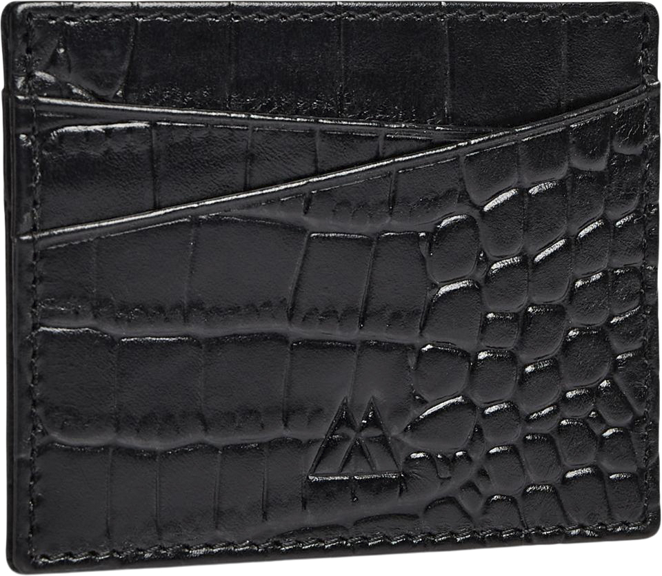 Frey Card Holder Croco Look Black Kalveskind Markberg