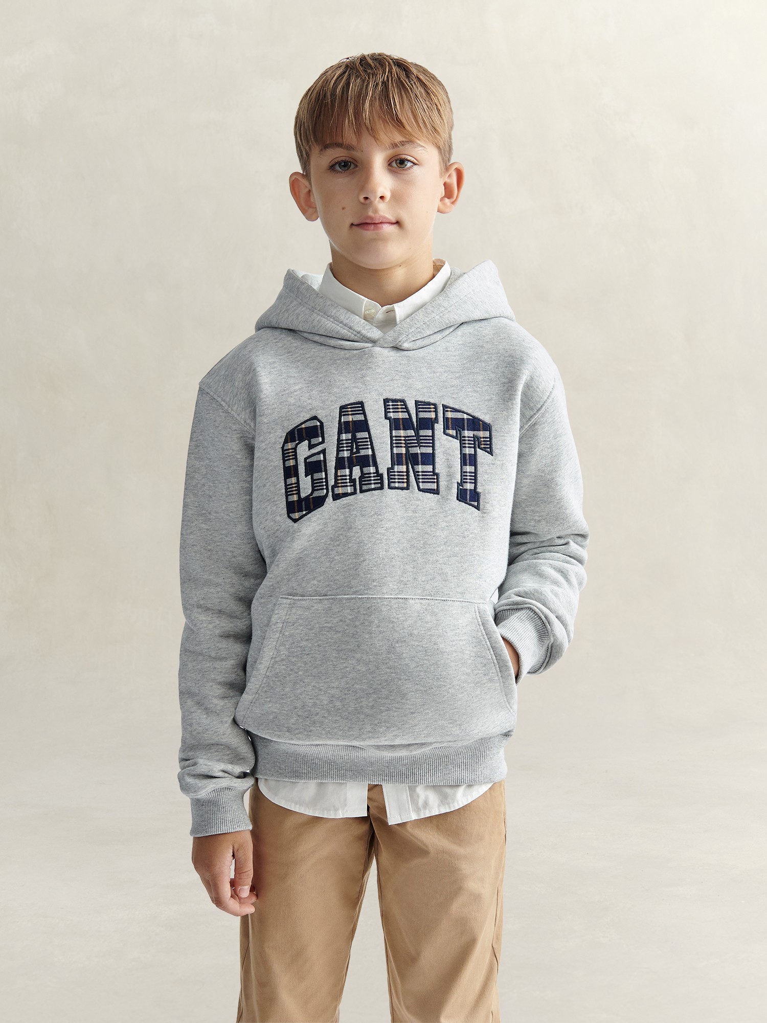 Check Applique BB Hoodie