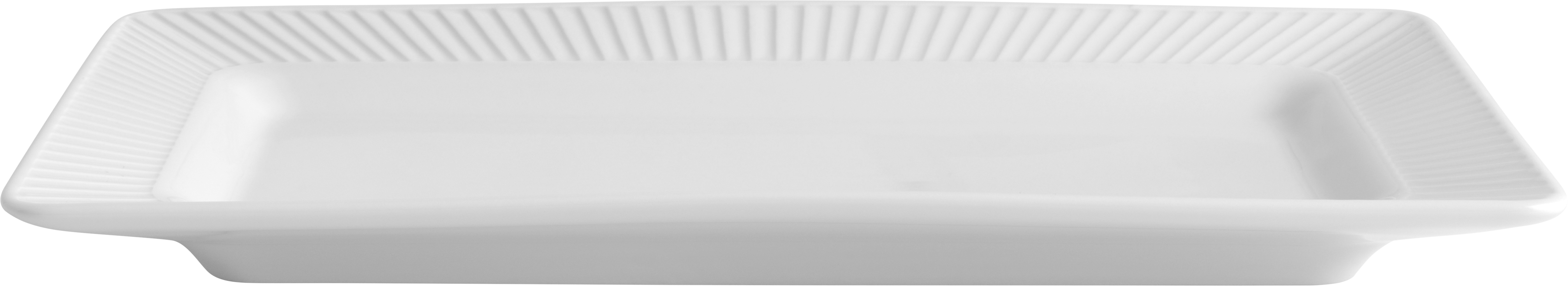 Plissé fad Rektangulært Hvid 26 cm