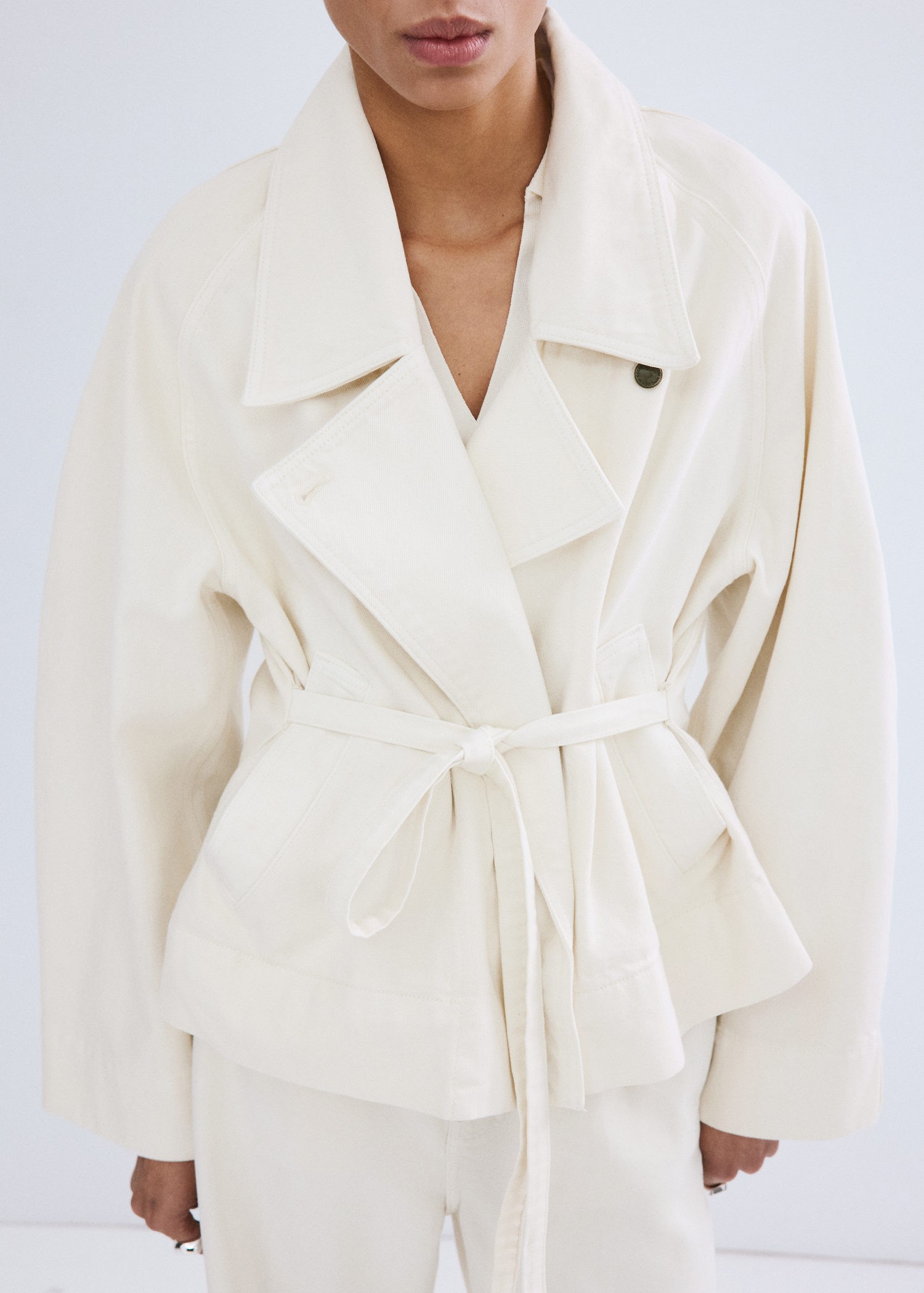 Denim Trench With Belt