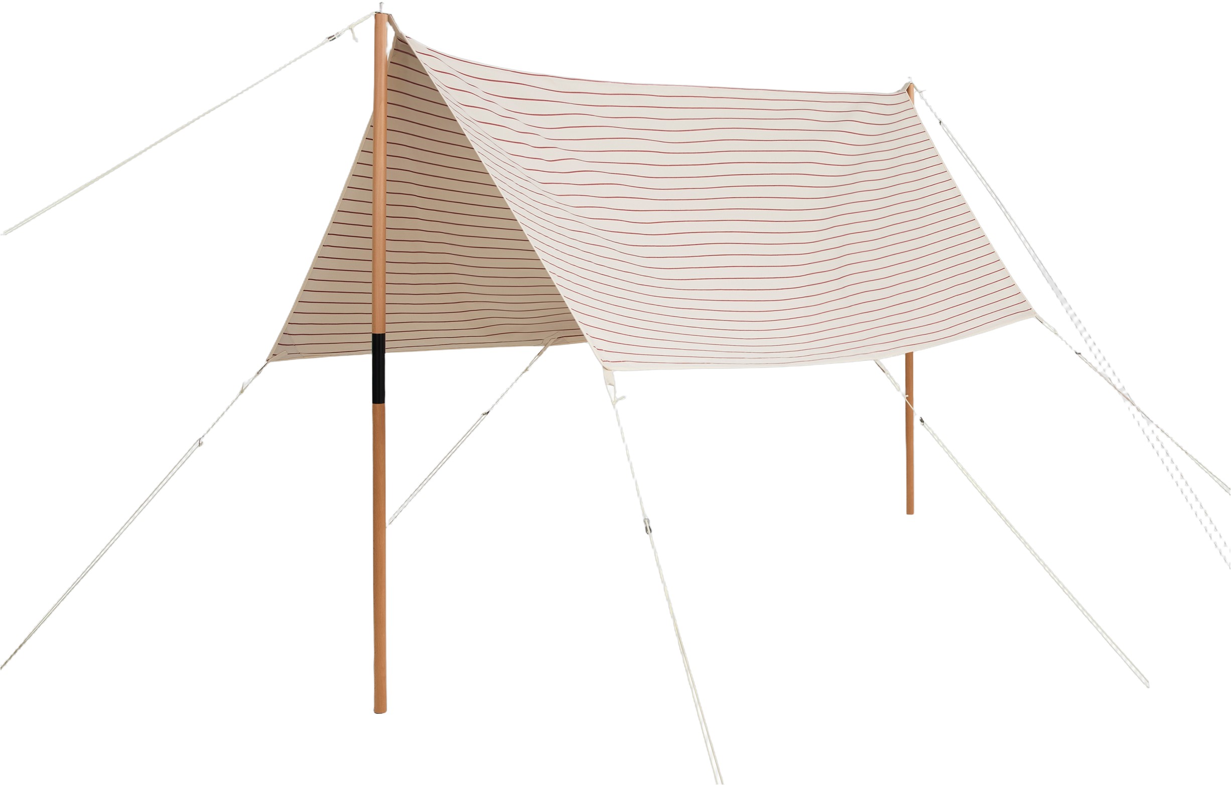 Outdoor Market Canopy Beige With red Stripe –