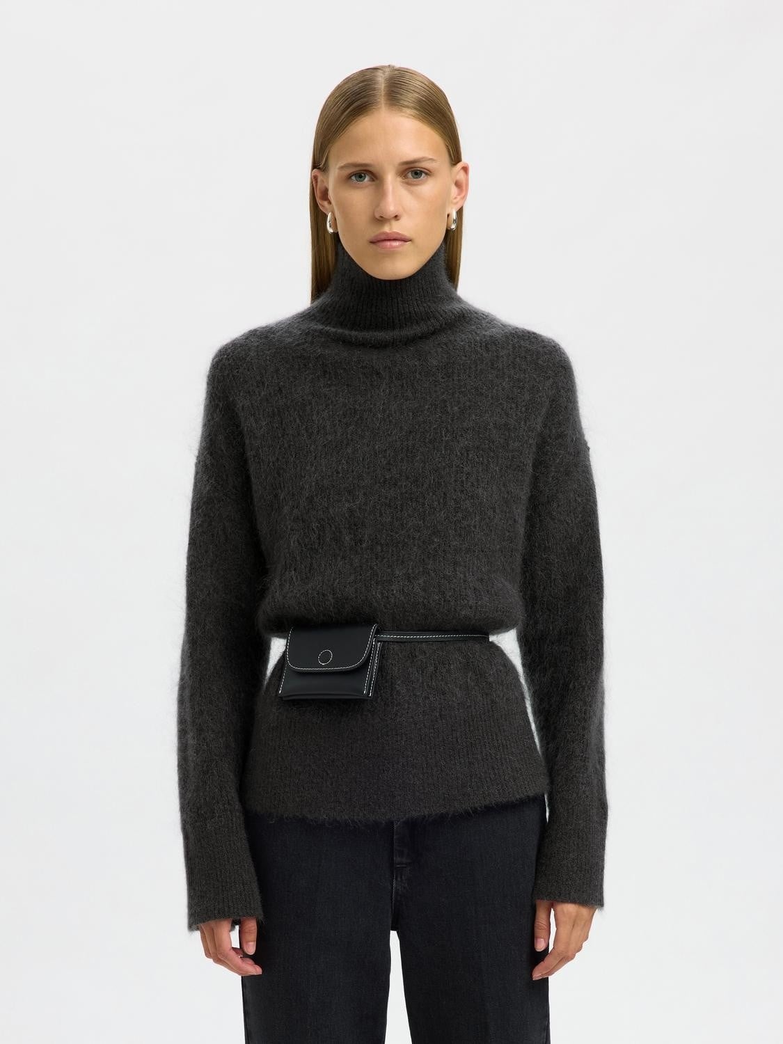 Slfmira Mohair LS Knit Highneck - Køb til DKK 630 - Spar 29%
