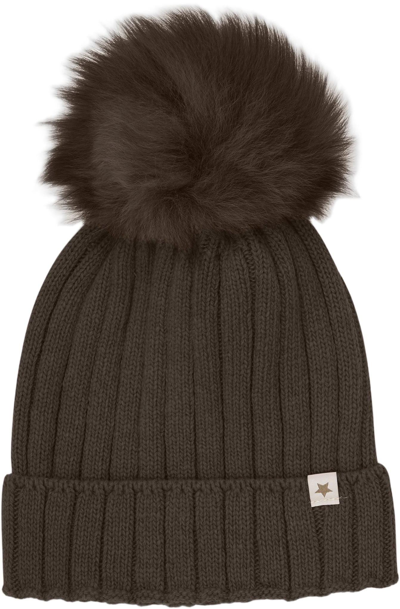 Hat Knit Alpaca Pompom