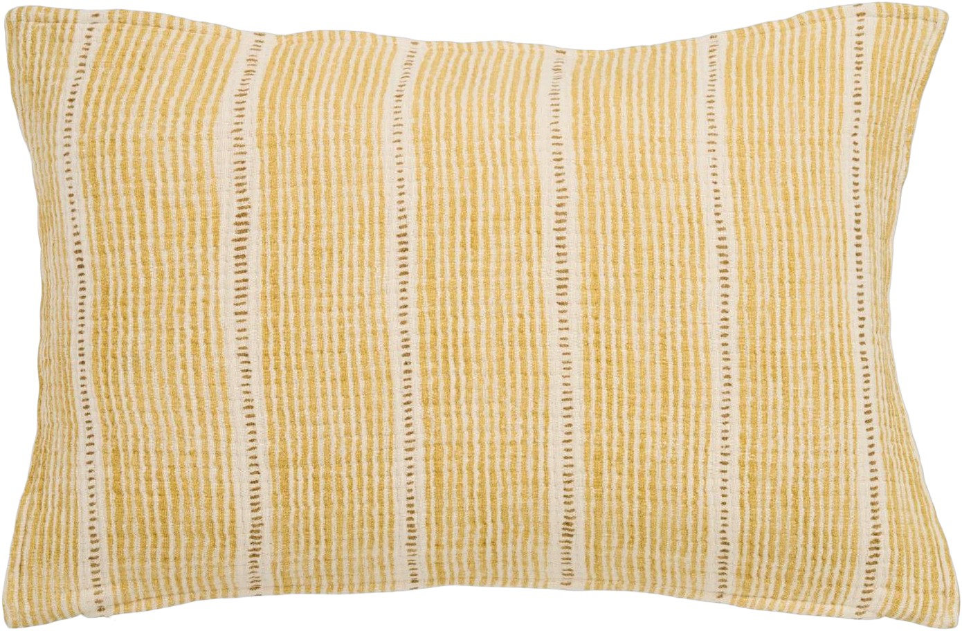 Pude off White M/mustard Stribemønster