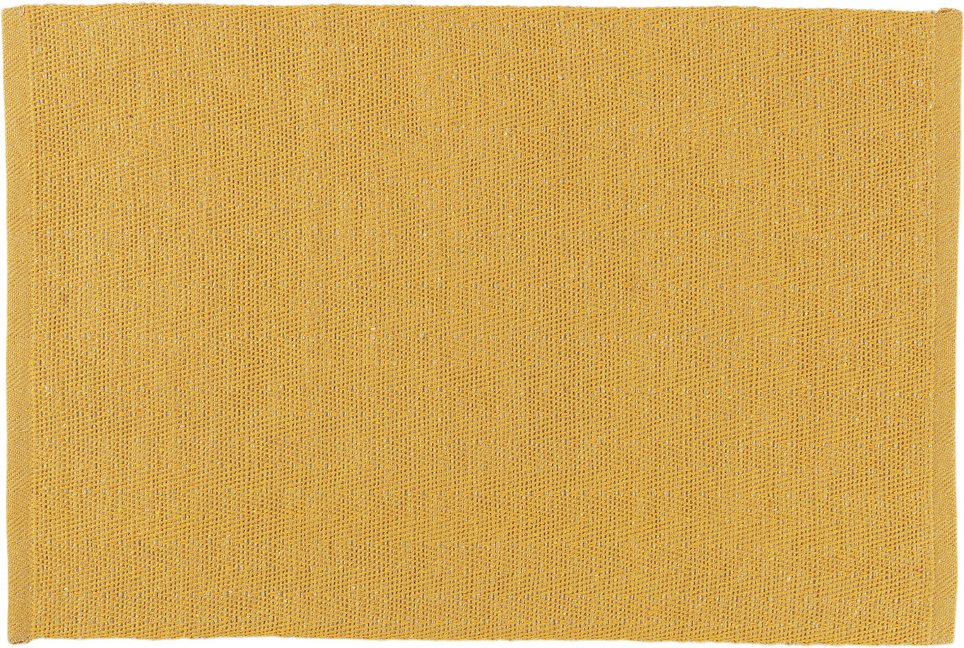 Herringbone Dækkeserviet 43x30 cm gul 82% Bomuld Recycled, 1