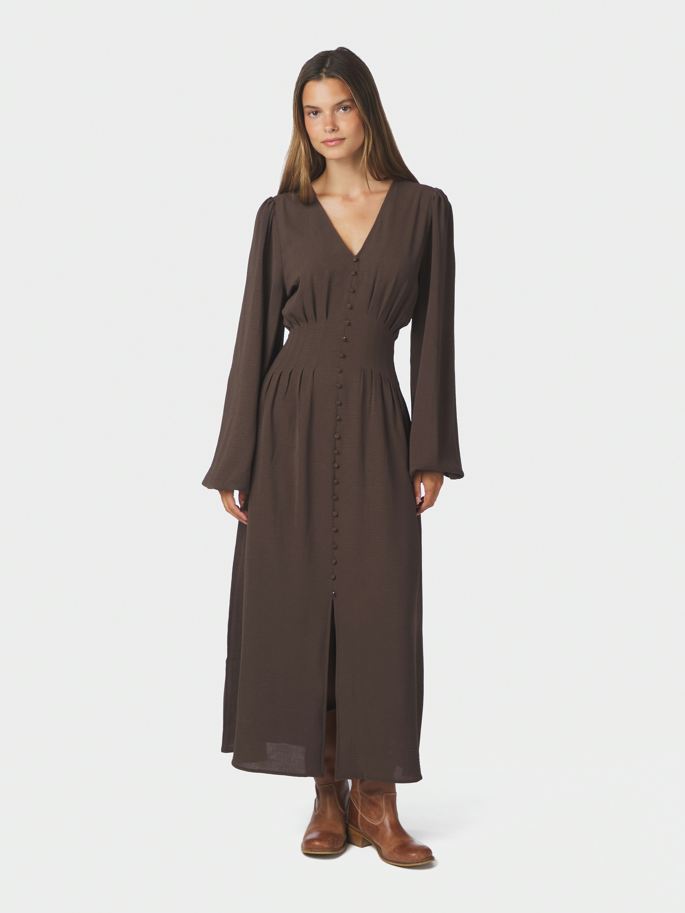 Annelie Solid Crepe Dress