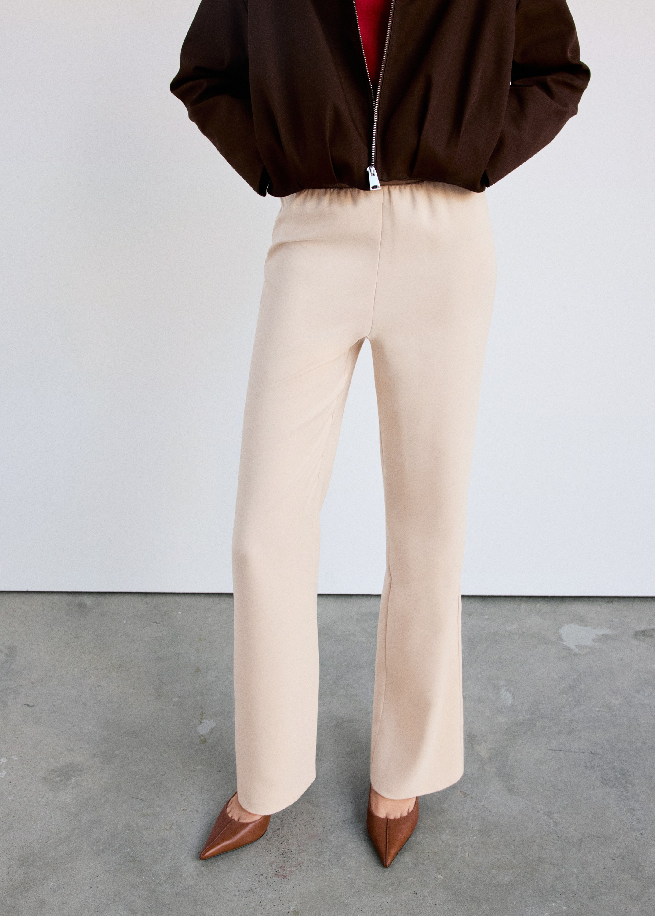 Satin Straightfit Trousers