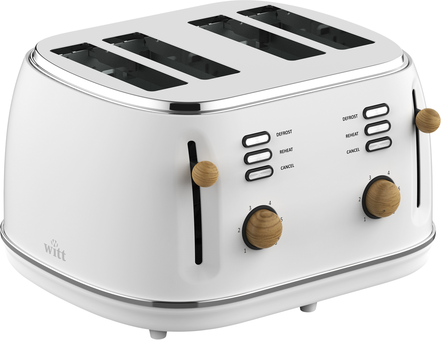 Witt Premium 4slice Toaster Wood White