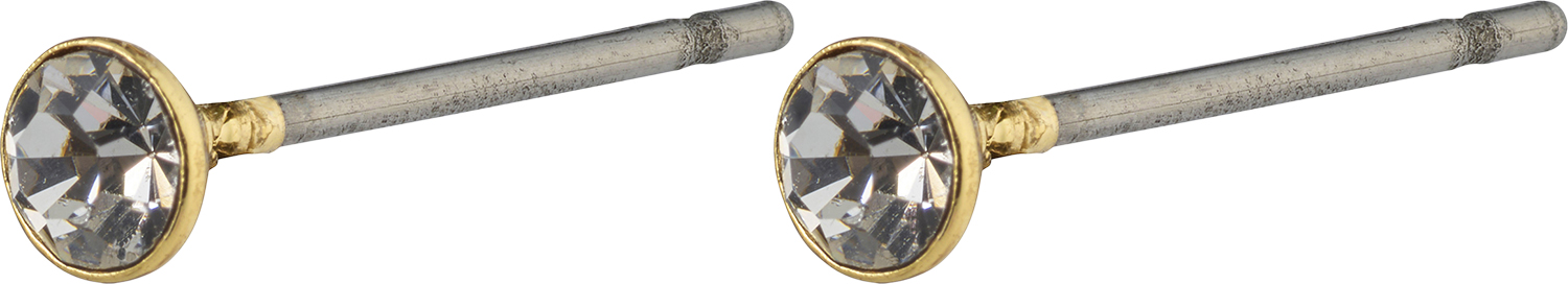 Sylvie Small Crystal Stud Earrings Goldplated