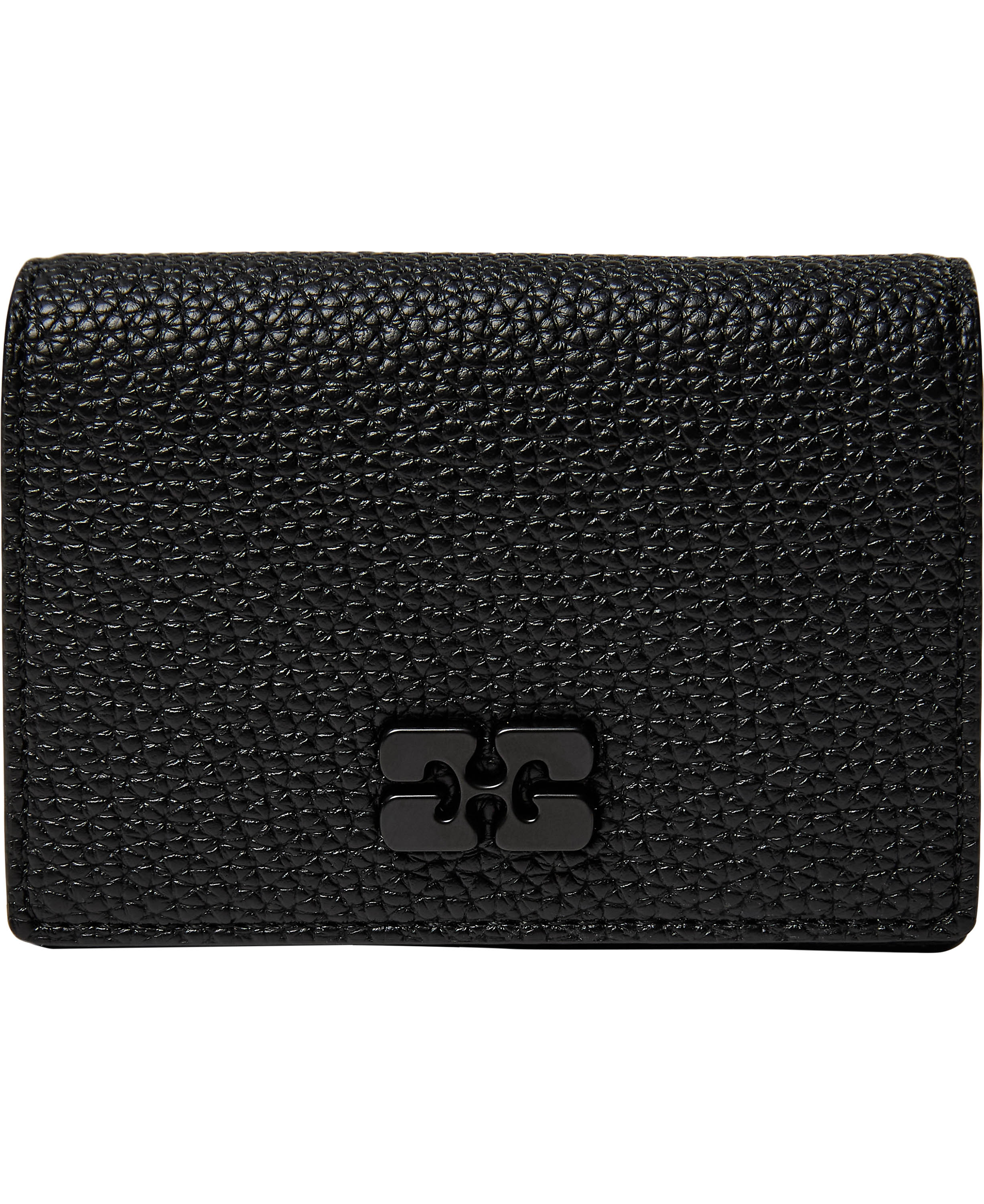 Ganni Card Holder With Flap Grained