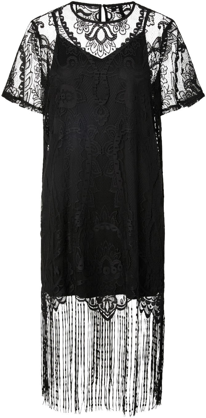 Pcclair SS Short Lace Tassels Dress