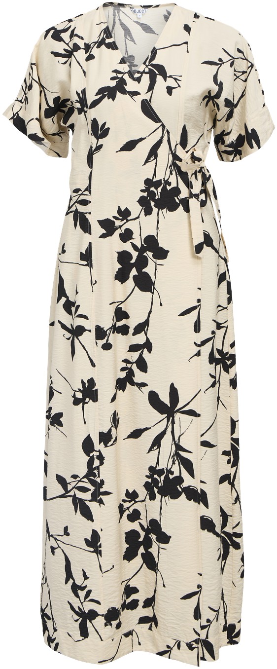 Objjacira S/S RE Long Wrap Dress NO
