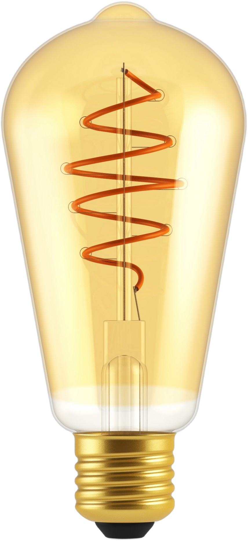Pæredeko E27 St64 Spiral Edison Dæmp Guld
