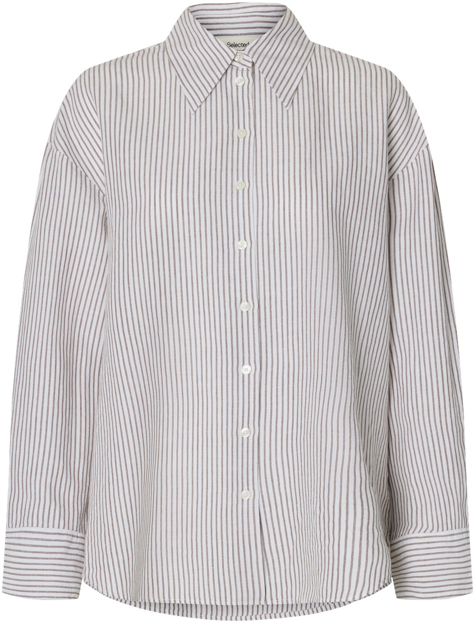 Slfcleo Oversize Linen Blend Shirt