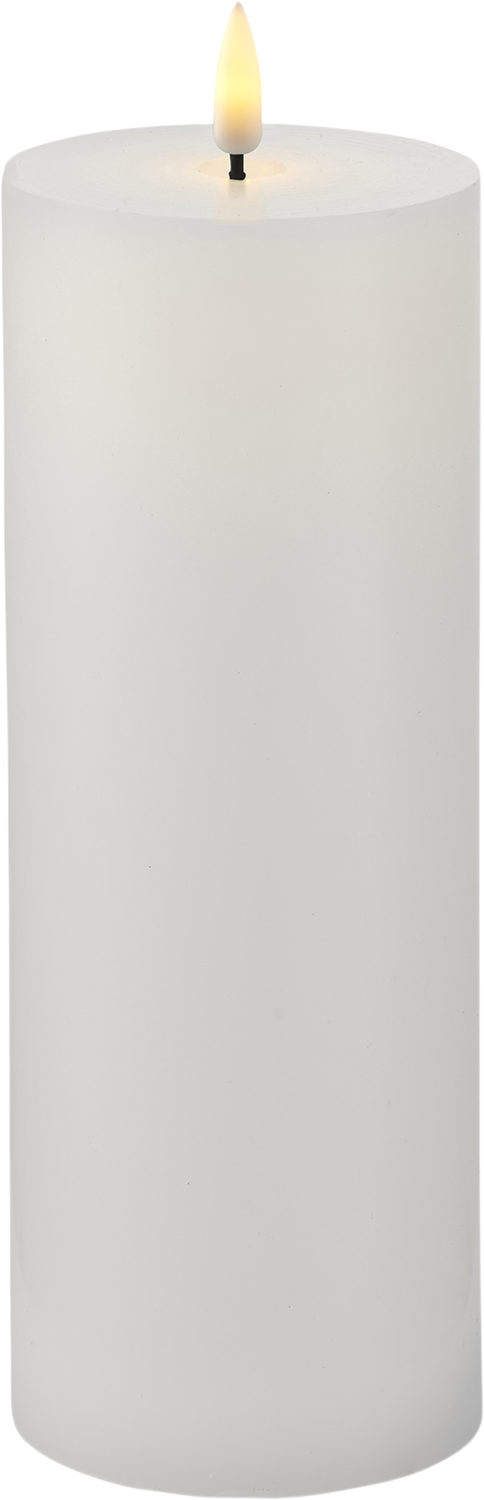 Sille Genopladelig, Ø7,5xh20cm, Hvid - DKK 139