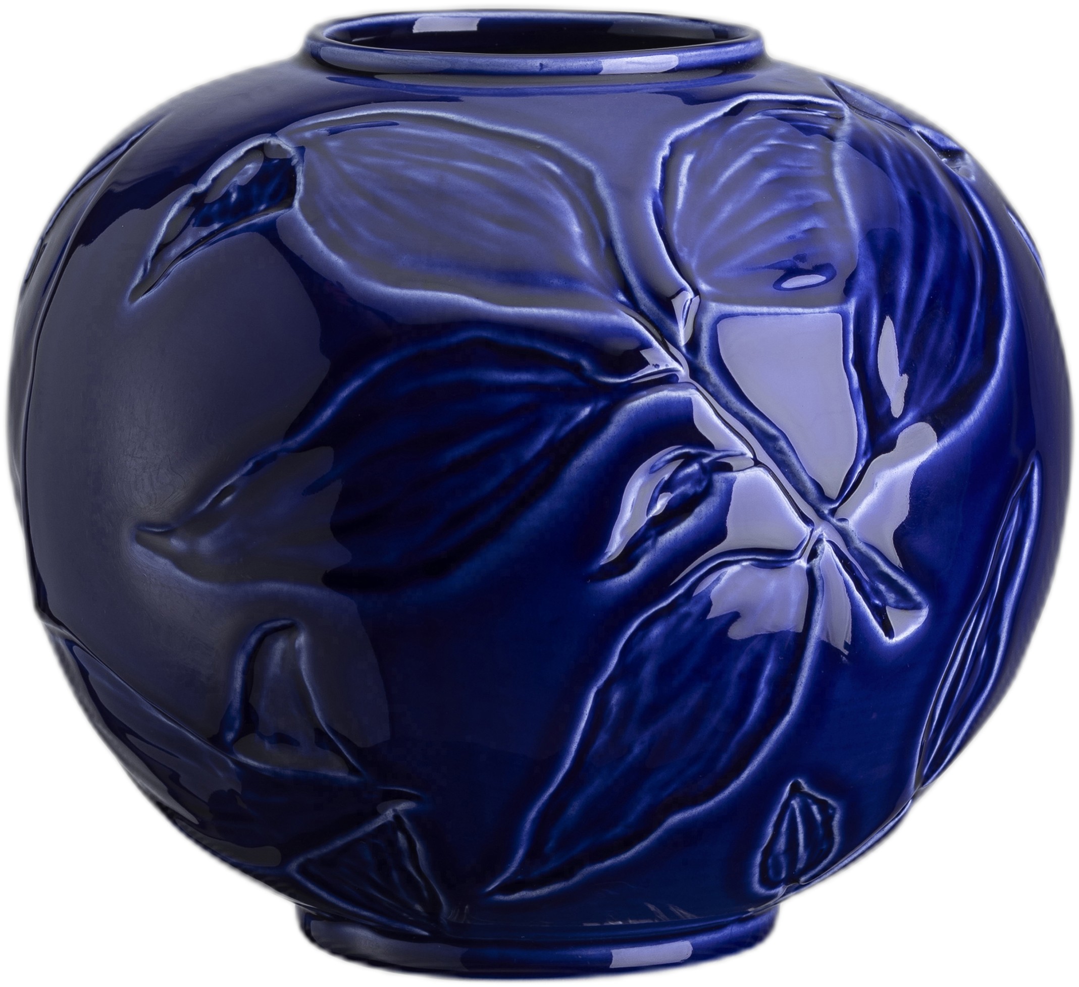 Florita Glazed Agate Blue, H 15 cm, Vase