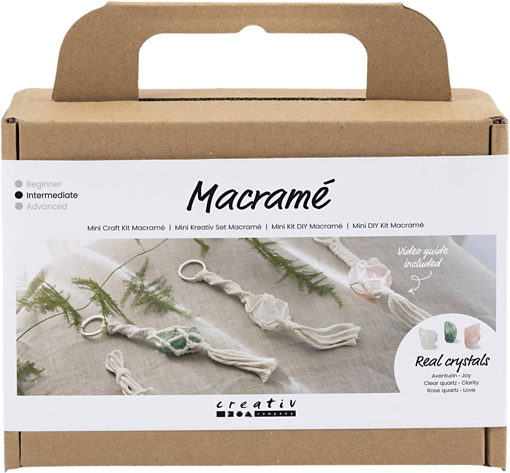 Mini DIY Kit Macramé, Nøglering