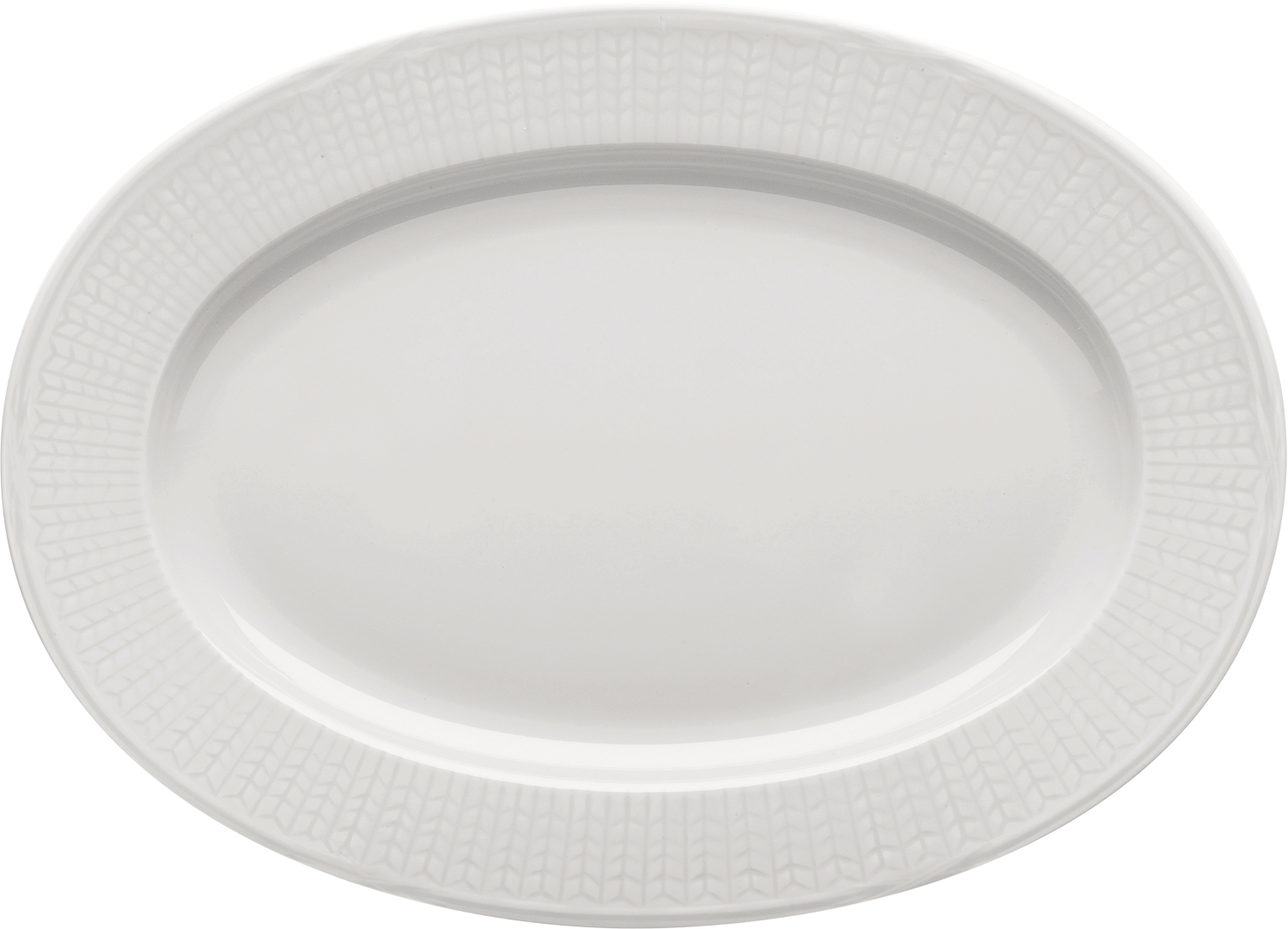 Swedish Grace Fad Oval 32 cm Snehvid