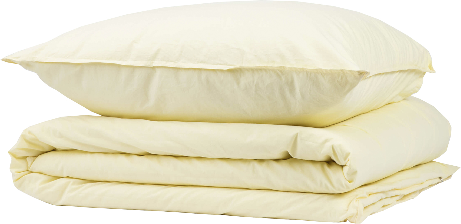 Stonewashed Sengesæt 140x220 Pastel Yellow