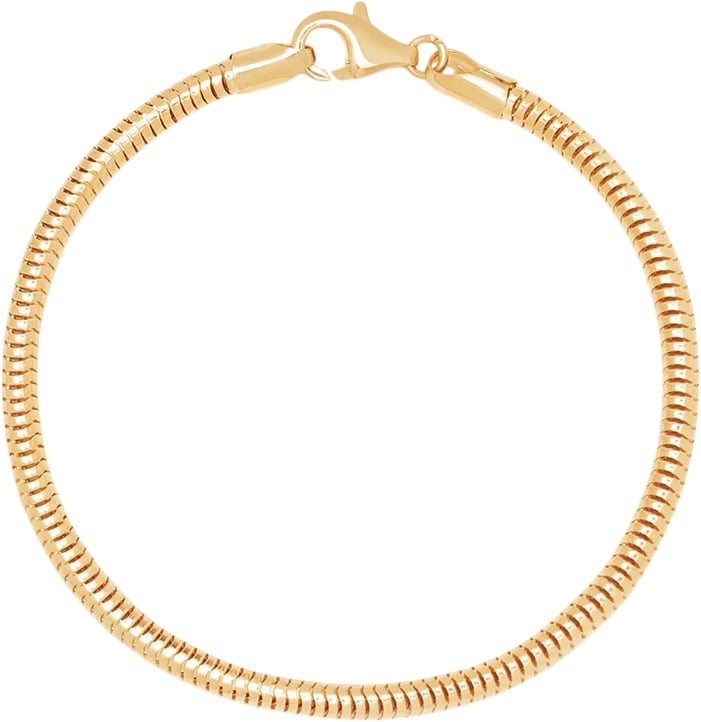 Men's Gold Plated Sterling Silver Round Chain Bracelet