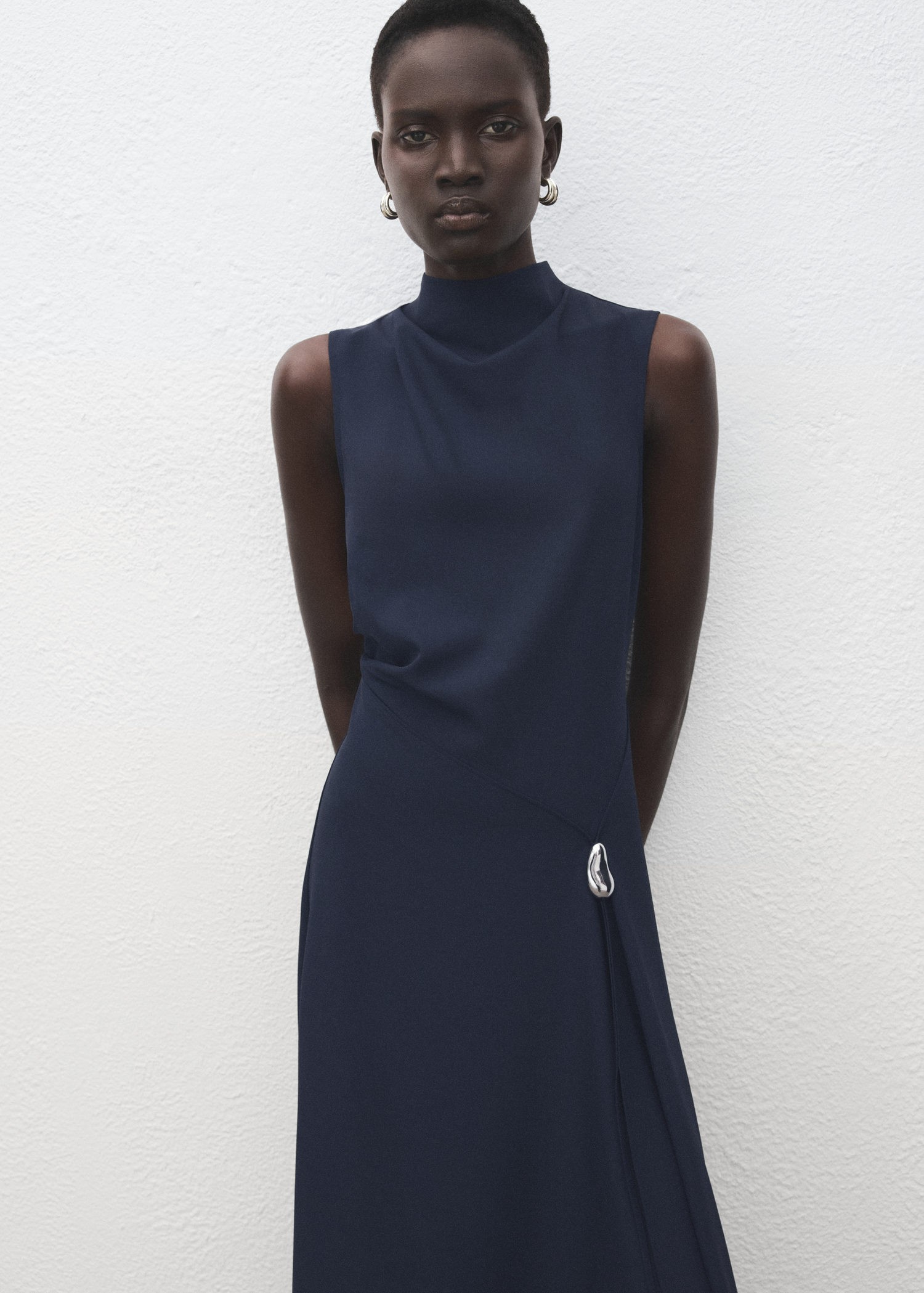 Aline Dress With Metal Embellishme