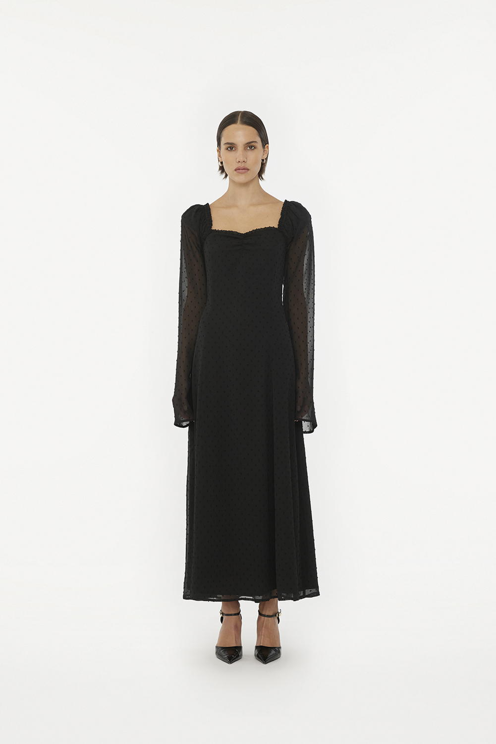 Billede af Frilled LS Midi Dress