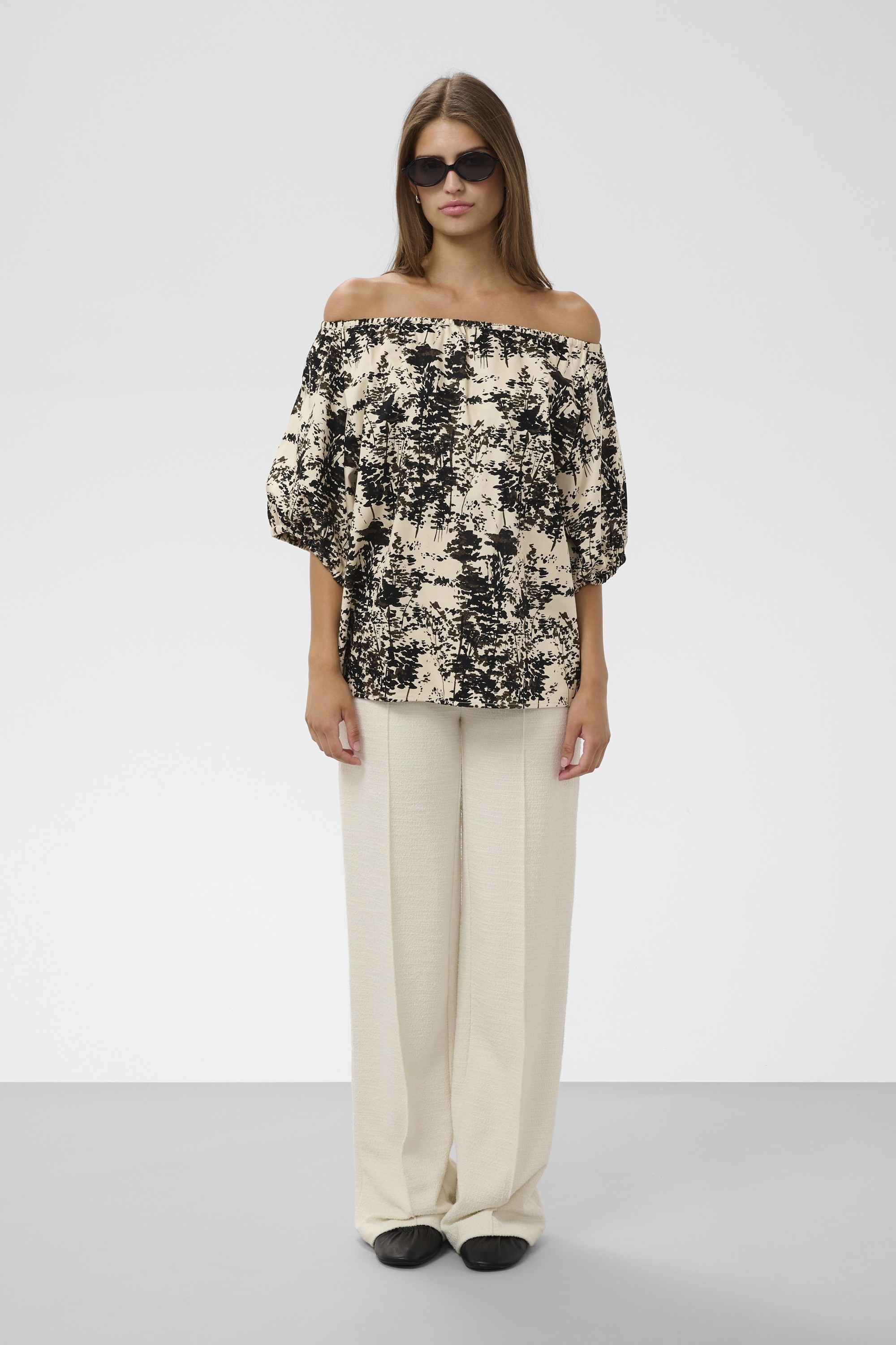 Slnaelle Printed Blouse SS