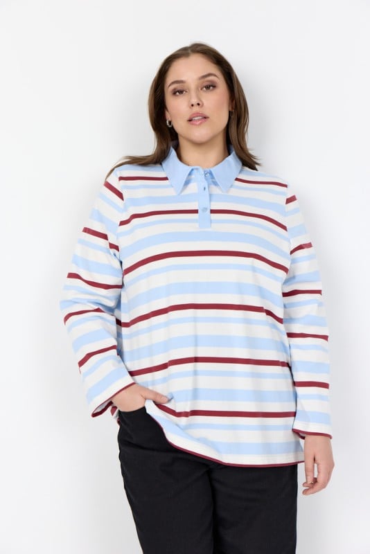 Curvy Wachristel 2 T-shirt Lyseblå