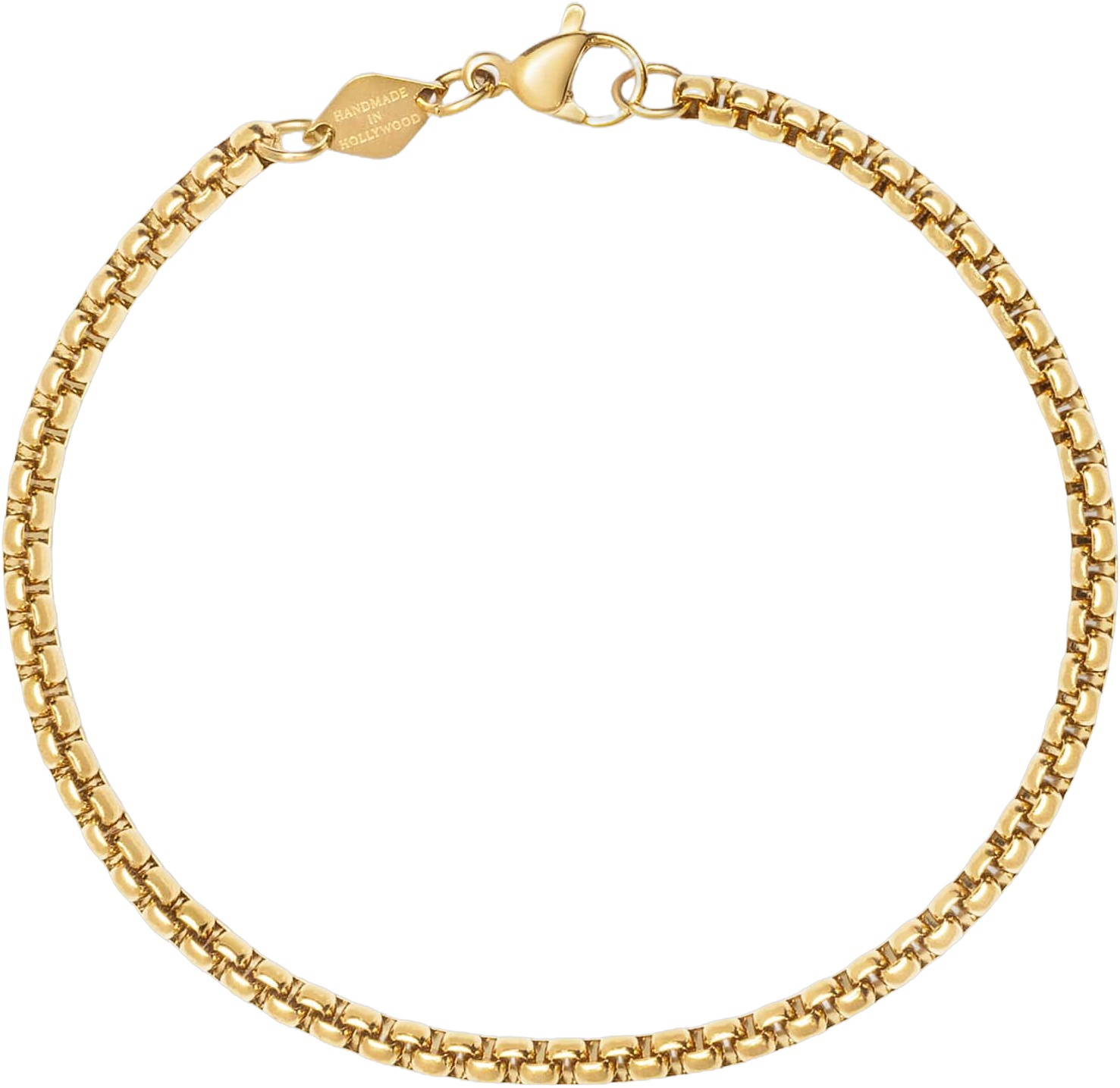 Gold Mini Box Chain Bracelet