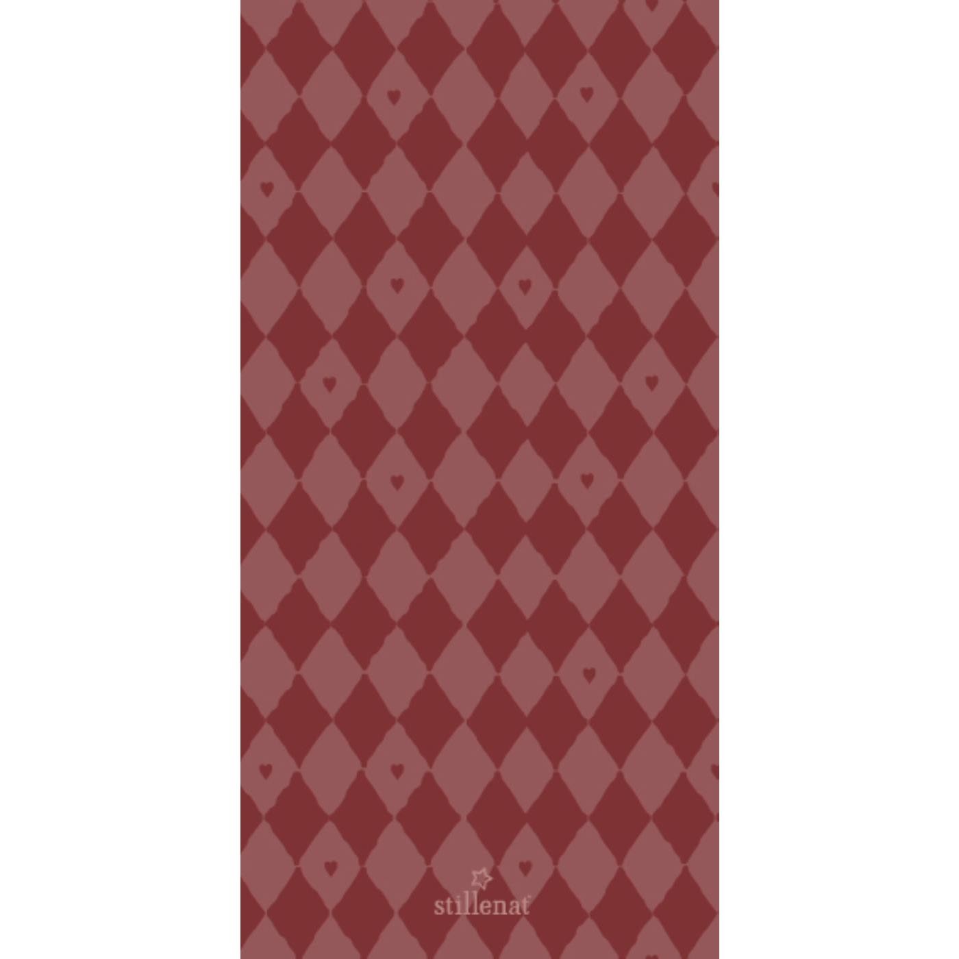 Serviet 10x20 cm Harlekin M/hjerter