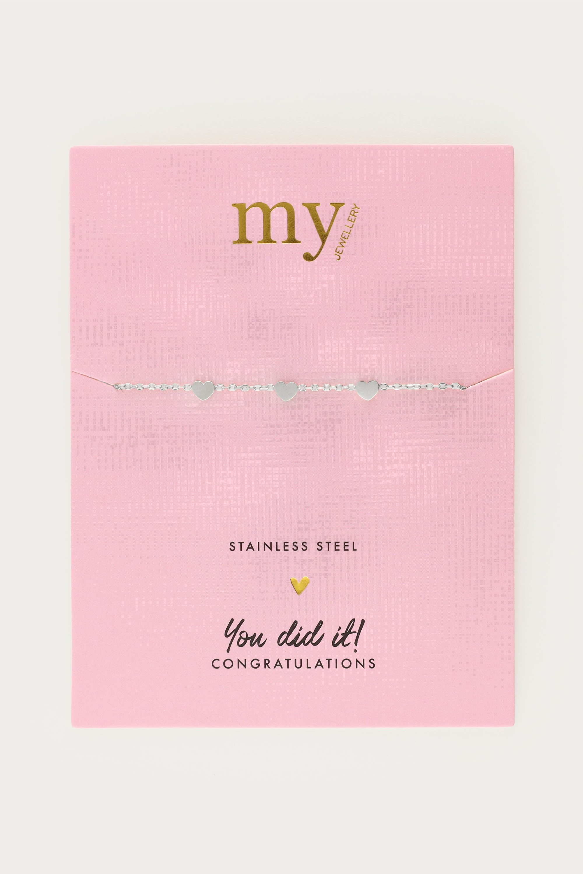 Bracelet With Three Hearts Graduation