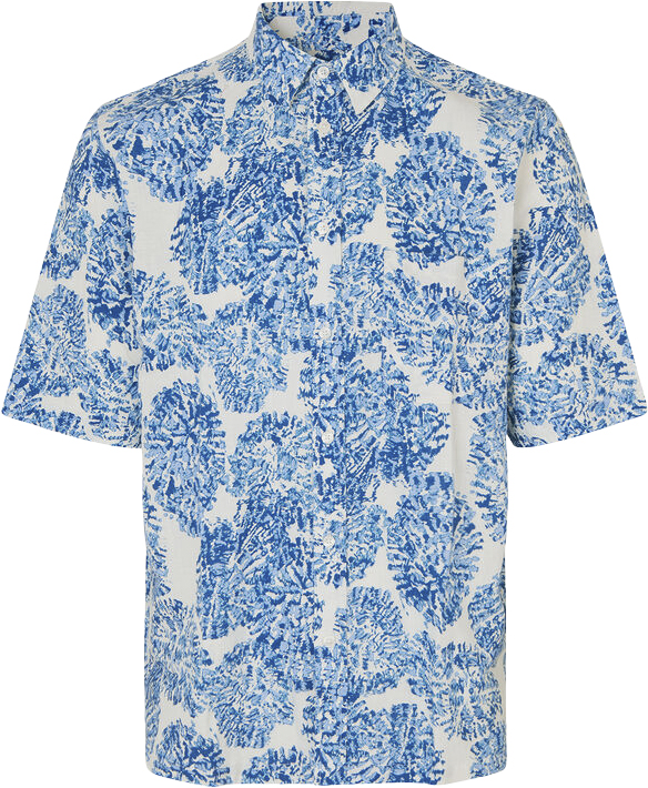 Taro NJ Shirt aop 6971 Blue Sea Shells