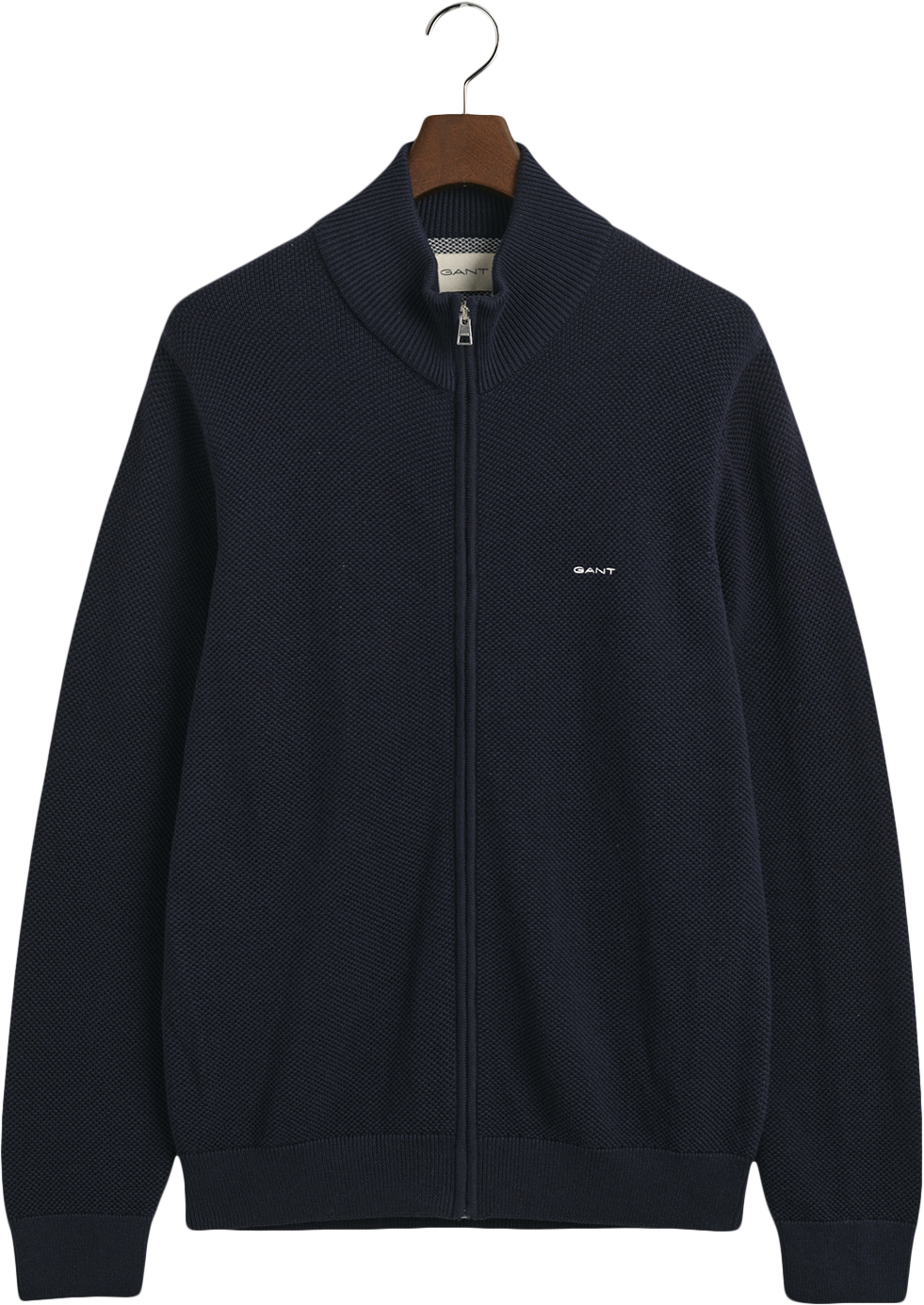 Cotton Pique ZIP Cardigan