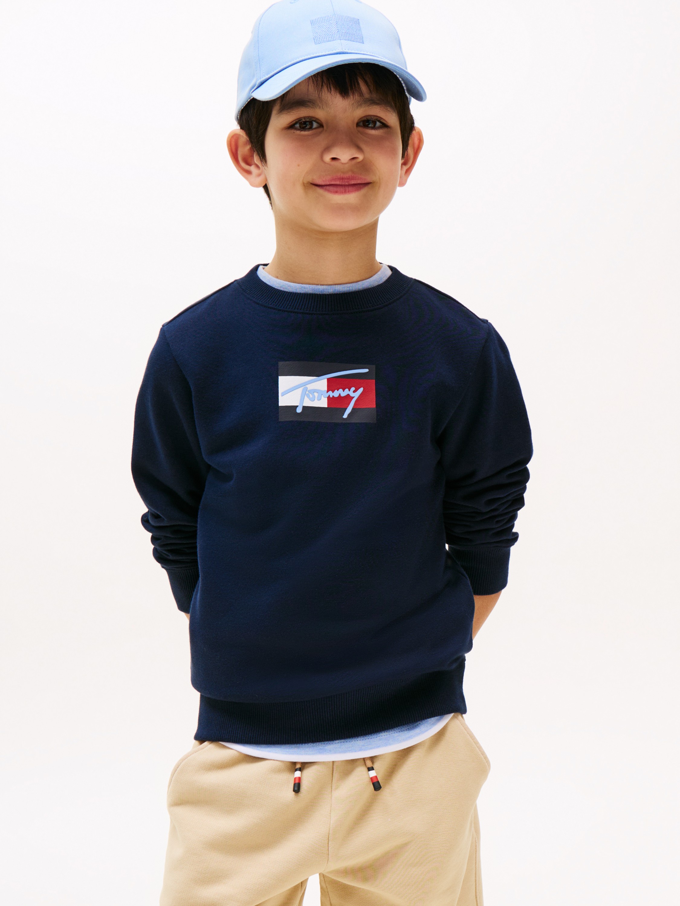 Tommy Script Flag Sweatshirt