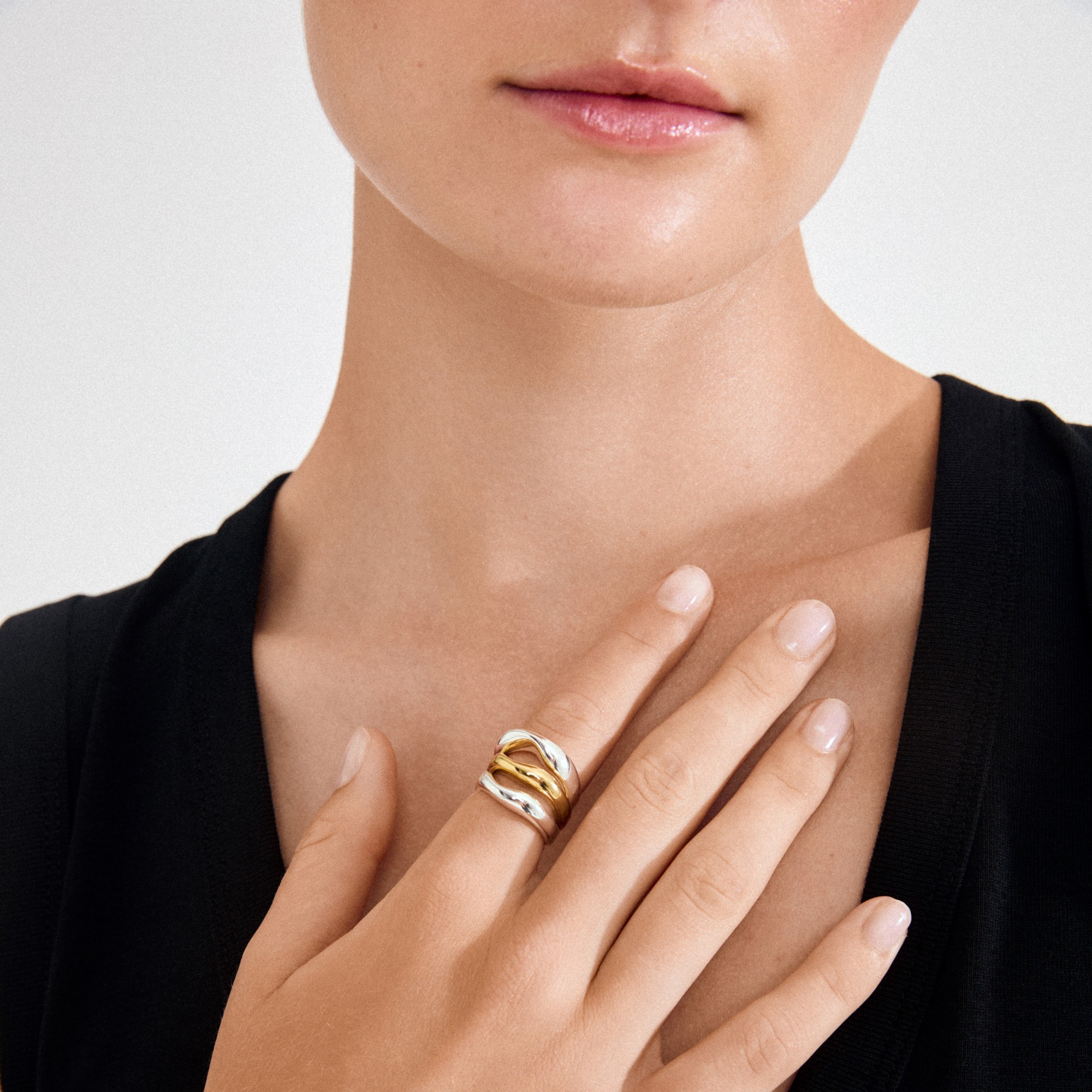Nova Rings 3in-1 set, Silver-plated