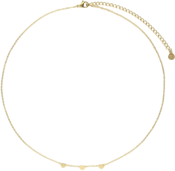 Necklace With Three Hearts