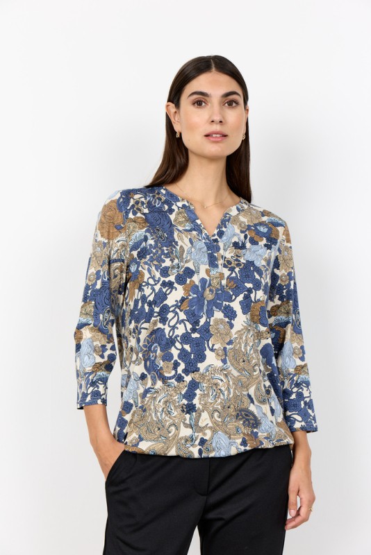 Scfelicity AOP 536 Bluse Navy