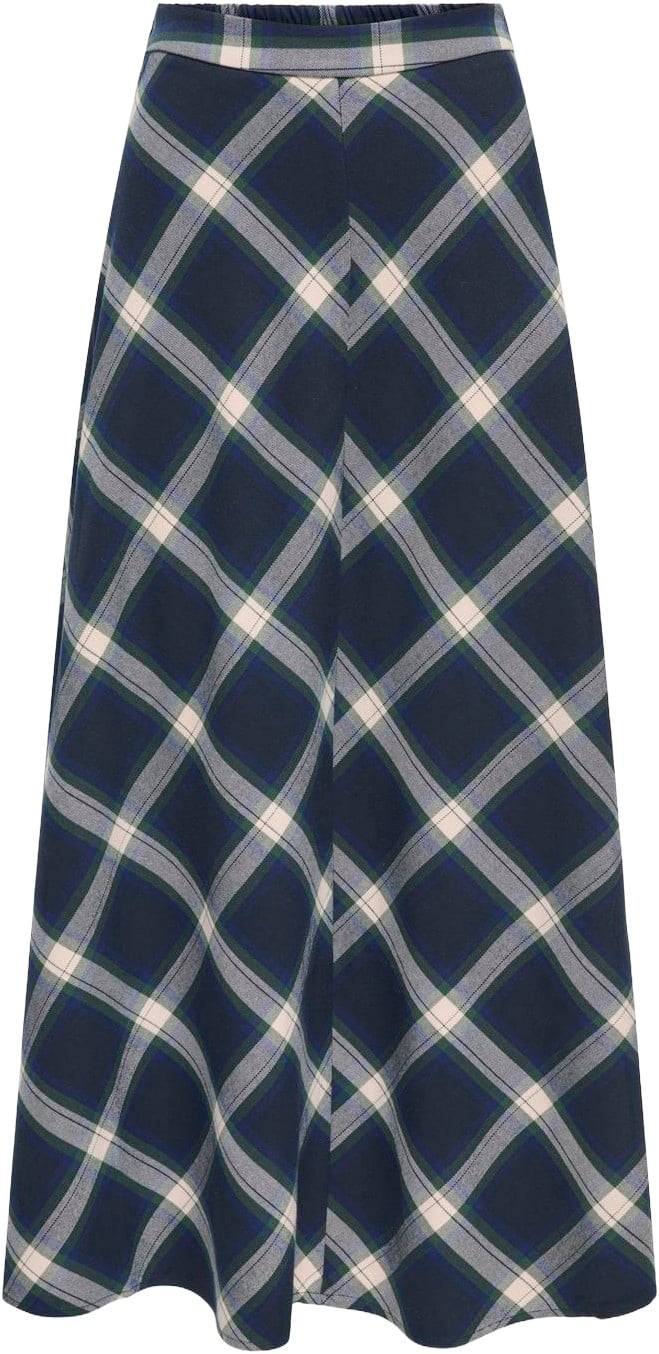 Onlwren Check Long Skirt WVN