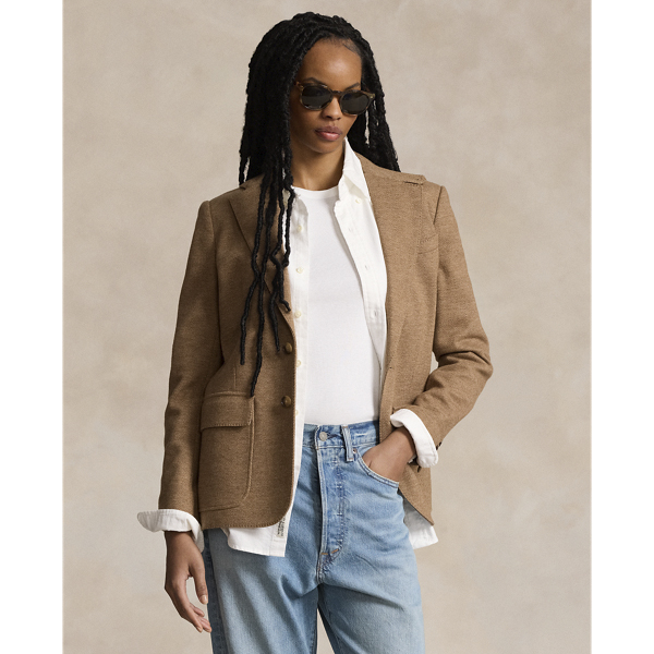 Herringbone Woolcotton Blazer