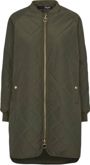 Rubina Quilted Lang Overgangsjakke