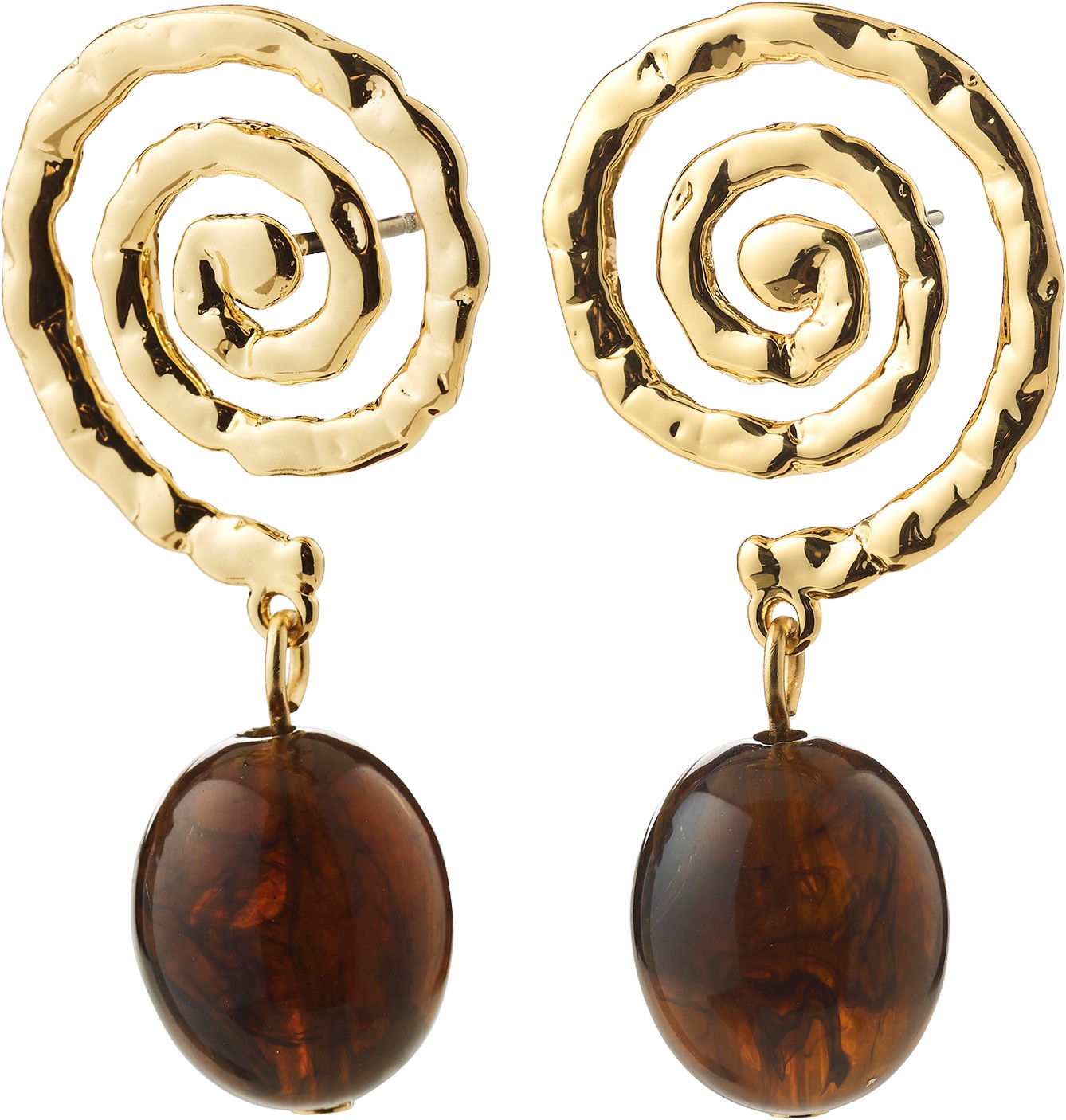 Still Earrings Goldplated/brown