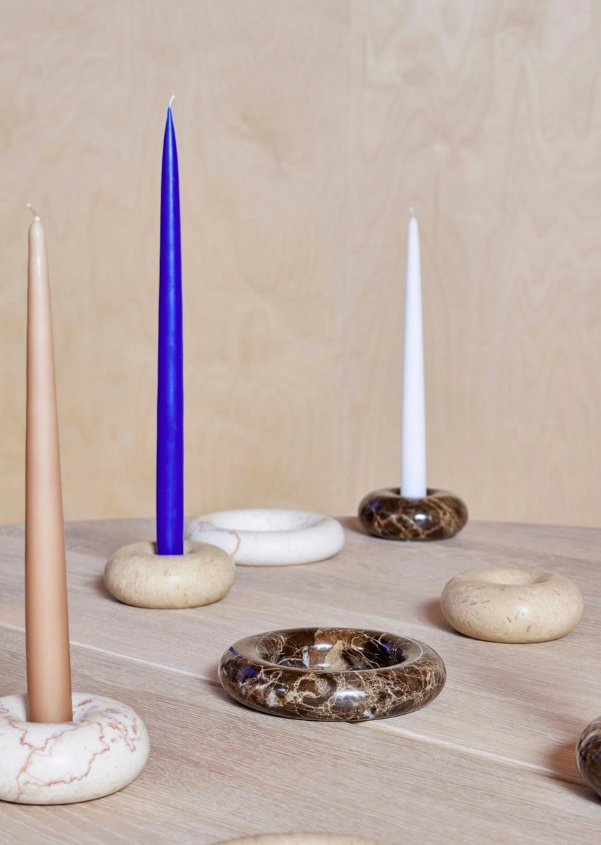 Savi Marble Candleholder Large