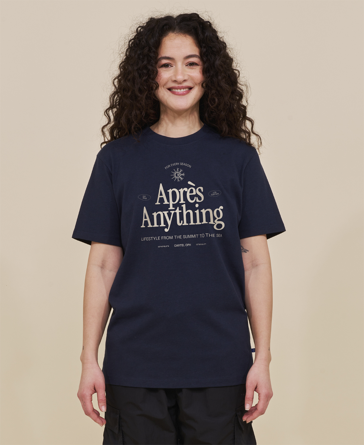 AprÃ©s Anything Statement Tee Ocean