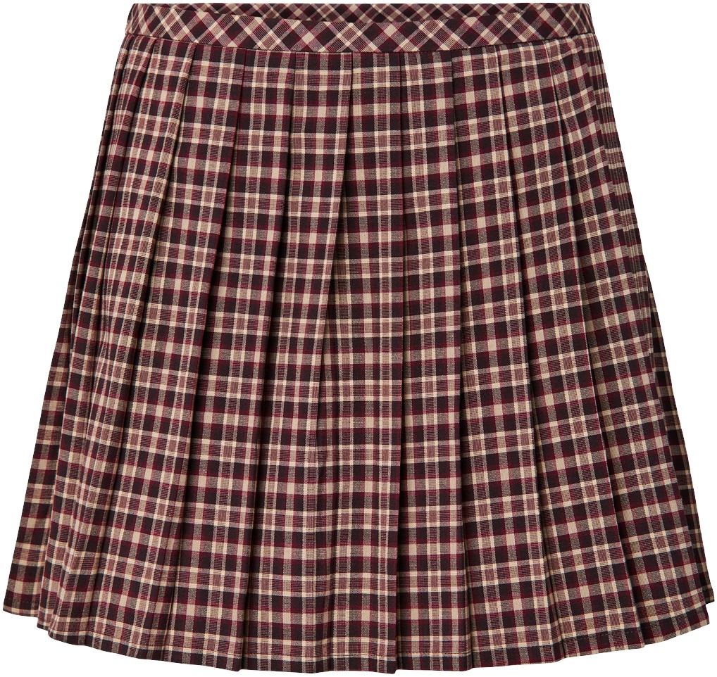 Pcalyssa MW Cheked Pleated Skirt