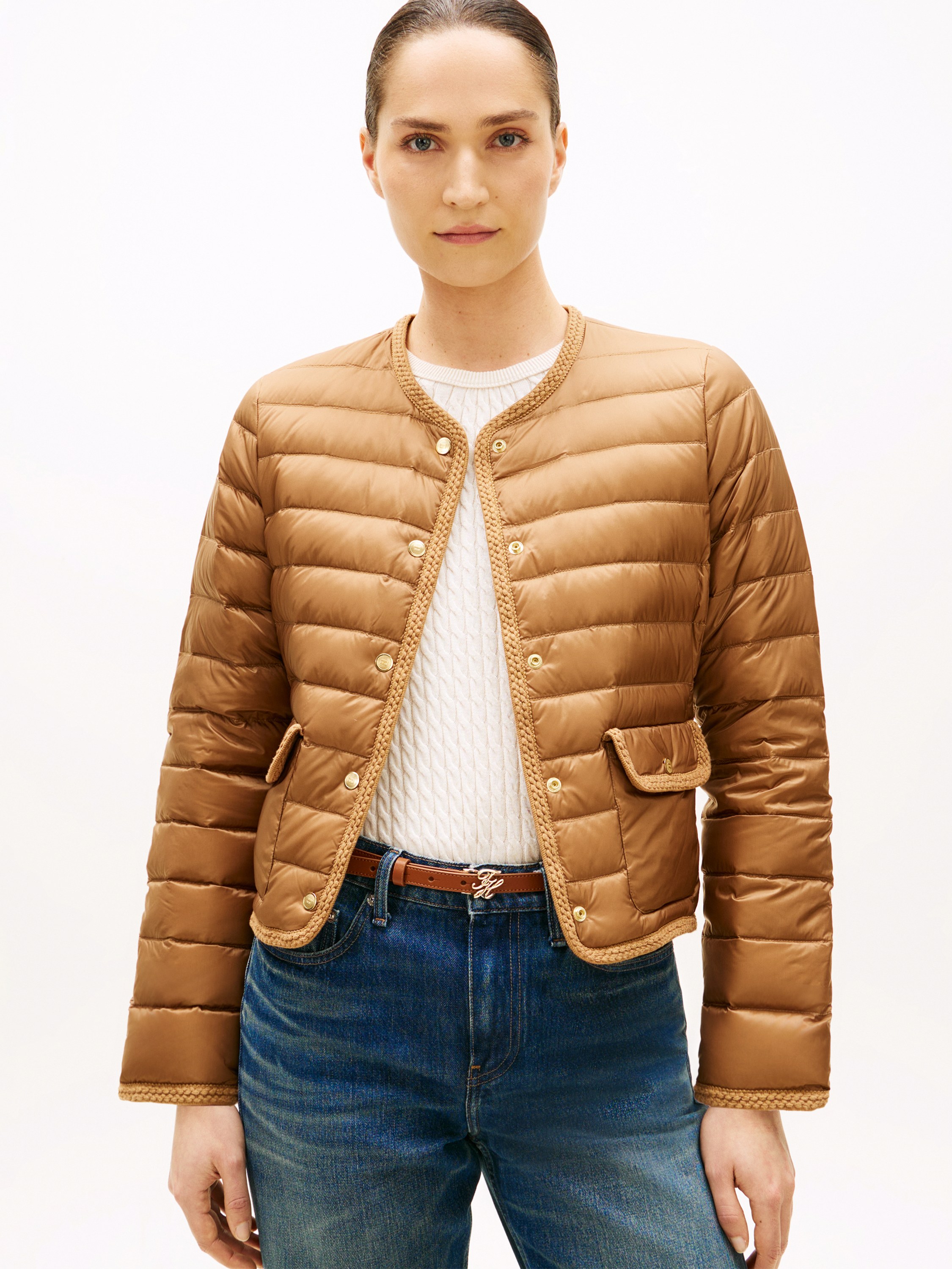 Water Repellent Lightweight Down Slim Jacket