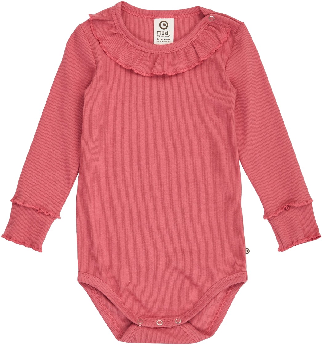 Cozy Me Rib Frill Collar L/S Body