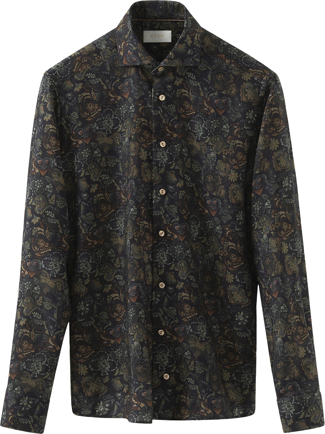 Slim Fit Brown Merino Wool Shirt